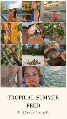 Tropical summer feed insta inspo Instagram Feed Layout, Instagram Collage, Feed Insta, Instagram Theme Feed, Instagram Feed Ideas Posts