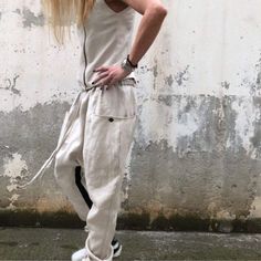 Women Linen Set Linen Pants Designer Sports Set Sleeveless | Etsy Sporty Sleeveless Vest With Pockets, Summer Sleeveless Vest With Cargo Pockets, Casual Sleeveless Vest With Zipper Closure, Casual Summer Vest With Zipper Closure, Sleeveless Zipper Vest For Streetwear, Harem Pant, Zippered Cardigan, Linen Set, Women's Costumes