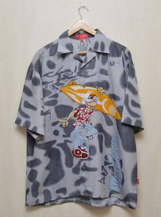 Rare Vintage K's Dee Fashion Rap Printed Shirt Polyester Excellent used condition without any defects PLEASE CHECK MEASUREMENTS!! pit2 pit: 24" inches \ 61 cm length on the back: 30'3" inches \ 77 cm shoulders: 22" inches \ 56 cm If u have any questions please contact me before purchase Casual Long Sleeve Hawaiian Shirt With Graphic Print, Cotton Hawaiian Shirt With Graphic Print For Streetwear, Printed Cotton Hawaiian Shirt For Streetwear, Hawaiian Shirt With Graphic Print For Streetwear, Streetwear Hawaiian Shirt With Graphic Print, Graphic Print Hawaiian Shirt For Streetwear, Hawaiian Short Sleeve Shirt With Graphic Print For Streetwear, Vintage Camp Shirt With Relaxed Fit For Streetwear, Vintage Relaxed Fit Camp Shirt For Streetwear