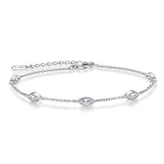 PRICES MAY VARY. 💕 BRACELET FOR WOMEN: This striking double layer birthstone charm on a delicate bracelet looks perfect against sun-kissed skin! The evil eye design exuding an elegant, trendy touch every time. 💕 925 STERLING SILVER BRACELETS: It made of 925 sterling silver, Nickel-free, Lead-free, Cadmium-free and Hypoallergenic. Dainty bracelet for women will retain a shiny appearance even worn every day. Fine scratches can be wiped off with the included jewelry cleaning cloth. Chain length: Sterling Silver Birthstone Bracelet Gift, Elegant Sterling Silver Bracelet For Birthday, Elegant Sterling Silver Birthday Bracelet, Mother's Day Cubic Zirconia Bracelets, Adjustable Cubic Zirconia Bracelets For Birthday, Elegant Cubic Zirconia Bracelet For Birthday, Birthstone Diamond Bracelet As Gift, Elegant Silver Crystal Bracelet For Birthday, Mother's Day Jewelry