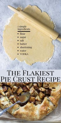 the flakest pie crust recipe is ready to be cut and put in the oven