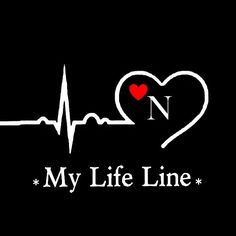 My Life Line, A Heart, Black Background, My Life, The Top, Alphabet, I Love, Black