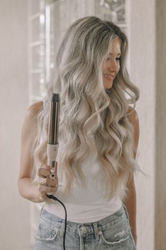 Beachy Waves Long Hair, Blond Rose, Large Curls, Curls For Long Hair