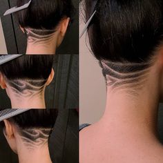 Nape Undercut Designs, Undercut Hair, Cabello Hair, Colored Hair Tips