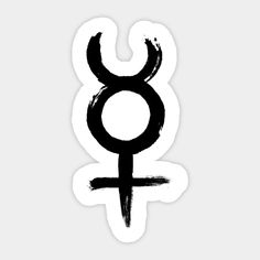 the symbol for women is painted in black on a white sticker, and it appears to be an ombrephant