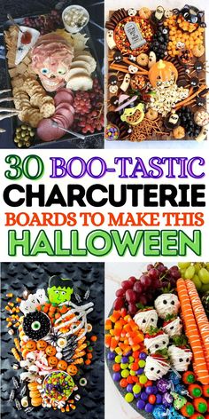 the cover of an article about boo - tastic charlotte board to make this halloween