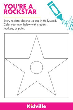 a star with the words you're a rockstar on it and a pencil