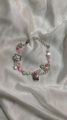 Nana Komatsu Bracelet - Etsy Pink Elements, Etsy Bracelets, Nana Komatsu, Strawberry Charm, Bracelet Inspo, Pretty Jewelry Necklaces, Beads Bracelet Design, Jewelry Accessories Ideas, Handmade Wire Jewelry