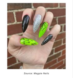 Pink Halloween Nails, Holographic Glitter Nails, Glam Halloween, Glitter Overlay, Goth Nails