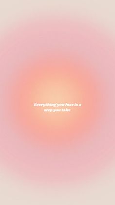 an orange and pink background with a quote