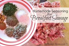 homemade seasoning for breakfast sausage on a plate