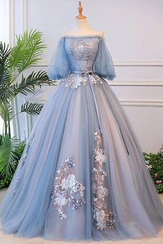 Blue Evening Dress, Blue Evening Dresses, Blue Tulle