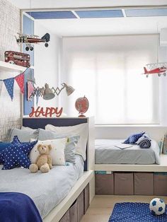 Ideas Recamaras, Boys Room Design, Shared Kids Room, Childrens Bedroom Furniture, Luxury Bedroom Furniture, Boy’s Room, Single Bedroom, Boys Bedroom Decor