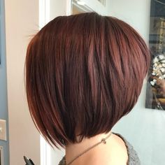 Maiden Hairstyles, Natural Ash Brown Hair, Medium Stacked Haircuts, Bob Haircut Back View, Short Stacked Haircuts, Stacked Haircuts, Short Bobs, Asymmetrical Haircut