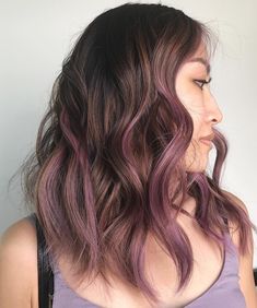 Lavender Ombre Hair, Lavender Hair Ombre, Lavender Ombre, Lavender Hair Colors, Trendy We Fryzurach, Chocolate Brown Hair