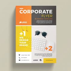 a brochure that is designed to look like a corporate business flyer or book