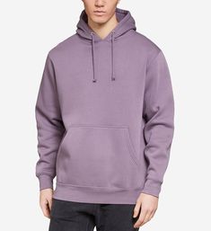 Casual Purple Hooded Hoodie, Purple Hooded Hoodie With Kangaroo Pocket, Urban Purple Hoodie For Winter, Casual Purple Hoodie With Ribbed Cuffs, Purple Hooded Fleece Sweatshirt, Purple Fleece Hooded Sweatshirt, Streetwear Purple Hoodie With Double-lined Hood, Purple Hoodie With Kangaroo Pocket For Streetwear, Purple Fleece Hoodie Sweatshirt