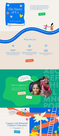 the website design for children's education