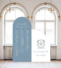 Arch Seating Chart Large Wedding Seating Chart Arched Panel - Etsy Seating Chart Arch, Foam Board Sign, 2 Color Combinations, Romantic Signs, Spring Wedding Colors, Entrance Sign, Wedding Props, Dusty Blue Weddings, Wedding Logos