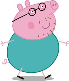 a cartoon character with glasses and a blue ball