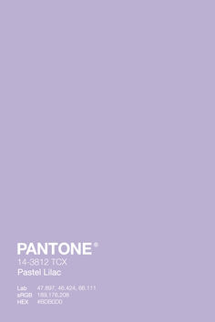 pantone's pastel lilac paint colors are available in the color purple