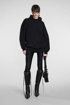 Sweatshirt in black cotton, hood, long sleeves, ribbed cuffs and bottom, logo back, strass detail, Made in Portugal, 100% cottonGender: WomenMaterial: COTTONColor: BlackMade in: ITProduct ID: 381736_620947TNVU2*Import tax/duty will be calculated at checkout (If applicable) Oversized Black Hoodie With Ribbed Collar, Oversized Hoodie With Ribbed Collar, Balenciaga Sweatshirt, Cristóbal Balenciaga, Top Designer Brands, High End Fashion, Luxury Accessories, Bold Fashion, Luxury Retail