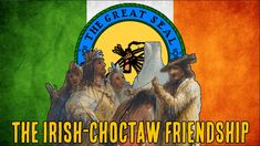 the irish - choctan friendship logo with an image of native americans on it