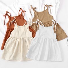 Casual Tie, Girls Dresses Summer, Suspender Dress, Baby Outfits, Vestido Casual, Toddler Girl Dresses, Summer Baby, Pocket Dress, Casual Girl