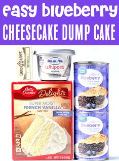 Blueberry Cobbler Recipes Lemon Blueberry Dump Cake, Blueberry Dump Cake, Blueberry Dump Cake Recipes, Crockpot Cake, Blueberry Dump Cakes, Ricotta Cookies, Crockpot Dessert Recipes, Slow Cooker Recipes Dessert