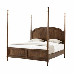 The Vale US King Bed-Theodore Alexander-THEO-TA83005.C147-Beds-1-France and Son Paneled Headboard, Theodore Alexander Furniture, Four Poster Bed, Luxury Furniture Brands, Theodore Alexander, Four Poster, California King Bedding, Poster Bed, Beds And Headboards