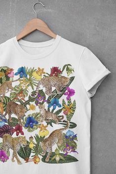 @etsy @redbubble @society6 @designbyhumans #graphictee #graphicshirt #clothing #women #apparel #outfit #fashion #style #trendy #trending #shopsmall #onlineshop #cute #printondemand #printify #top #shit #tee #tshirt #t-Shirt #printshirt #printedshirt #aesthetic #stylish #cool #cute #trendy #trending #boho #hippie #stylish #women #leopard #cheetah #animal #safari #zoo #jungle #wild #flower #floral #tropical #botanical #leaves #leaf #cat #bigcat #wildflower #leo #unique #colorful White Digital Print Top For Summer, Cotton Graphic Tee With Digital Print, Short Sleeve Cotton Tops With Digital Print, Cotton Tops With Digital Print Short Sleeve, White Digital Print Short Sleeve Tops, Multicolor Cotton Tops With Digital Print, Casual White Digital Print Top, White Casual Top With Digital Print, Multicolor Screen Print Crew Neck Top