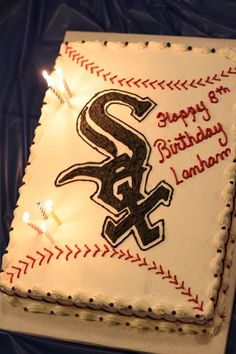 a birthday cake for a chicago white sox fan