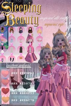 an advertisement for the sleeping beauty doll collection