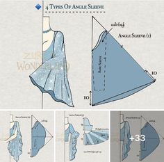 the instructions for how to make an origami dress with sleeves and necklines