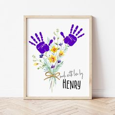 Flower Handprint Craft | Flower Handprint Art Toddler Handprint Mothers Day Crafts, Mother’s Day Hand Print Gift Ideas, Grandma Handprint Craft, Handprint Mothers Day Crafts For Grandma, Mother’s Day Grandma Diy, Mother’s Day Craft For Grandma From Kids, Crafts For Grandma, Mothers Day Handprint Art, Flower Handprint Art