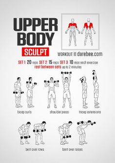 the upper body sculpt workout poster