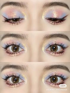 Makeup Brushes Guide, Douyin Makeup, Glitter Eye Makeup, Glitter Eye, Makeup Stuff, Kiss Makeup, Makeup Pictures, Nail Accessories, Aesthetic Makeup