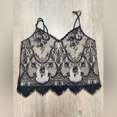 Cute Lace Top Beige With Black Sz Small Black Lace Tops For Loungewear, Black Lace Tops For Summer, In Bloom By Jonquil, Satin Slip, Mini Slip Dress, Lace Crop Tops, Blue Paisley, Blue Satin, Pink Lace