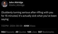 the twitter account for john attridge has been altered to include an advertiser's tweet