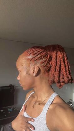 Highlight Locs, Future Hairstyles, Ginger Hair Color, Faux Locs Hairstyles, Dyed Hair Inspiration