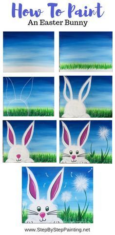 how to paint an easter bunny with step by step pictures and instructions for painting it