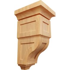 an unfinished wooden corbge on a white background