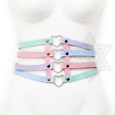 Pastel heart Corset from DEVILISH Pastel Club Outfit, Kawaii Goth Clothes, Pastel Punk Outfits, Heart Corset, Pastel Shoes, Pastel Accessories, Pastel Punk, Pastel Heart