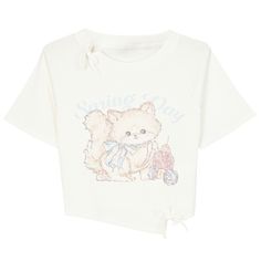 Add a touch of kawaii charm to your wardrobe with our bowknot details white kitty print slim fit T-shirt. This adorable T-shirt features a sweet white kitty print and delicate bowknot details for a whimsical and feminine look. The slim fit design flatters your figure while the soft, comfortable fabric ensures all-day wearability.   Please note that this product includes only one T-shirt. Garment Size SizeSMLFull Length3536.538Bust757983Sleeve Length24.525.526.5Hem Circumference626670Cuff28.529.7 Kawaii Shirt, Steampunk Fashion Male, Kawaii Shirts, Toy Story Buzz Lightyear, Toy Story Buzz, Fleece Coat, Outfits With Hats, Feminine Look, Steampunk Fashion