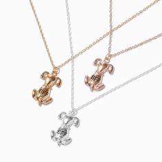 Claire's Best Friends Mixed Metal Dog Pendant Necklaces - 3 Pack Friendship Necklaces For 3 Friends, Friendship Necklaces For 3, Crown Hair Clip, Friend Things, Sensitive Ears Earrings, Piercing Kit, Flower Crown Hairstyle, Word Bracelet, Jewelry Words