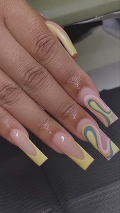 Simple Nail Designs Tapered Square, Medium Nail Art Designs, Acrylic Toe Nails, Dope Nail Designs