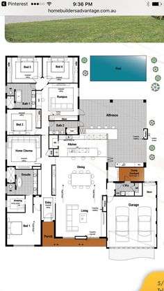 the floor plan for this modern home