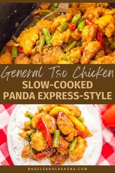 general tso chicken slow - cooked panda express - style is an easy and delicious recipe that's ready in under 30 minutes