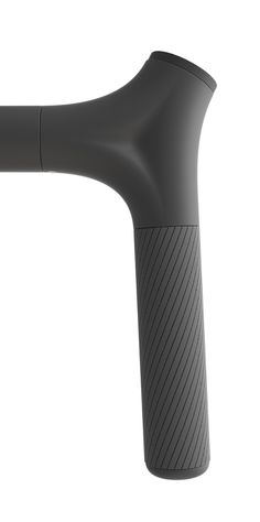 an image of a black handlebar on a white background