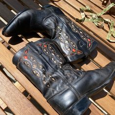 1950’s/1960’s Sears Cowboy Boots For Kids Tagged As A 3 1/2 Measurements As Pictured Minor Cracking, Overall Great Condition Boots For Kids, Cowboy Boots, Kids Shoes, Cowboy, Shoe Boots, Overalls, Kids Shop, For Kids, Boots